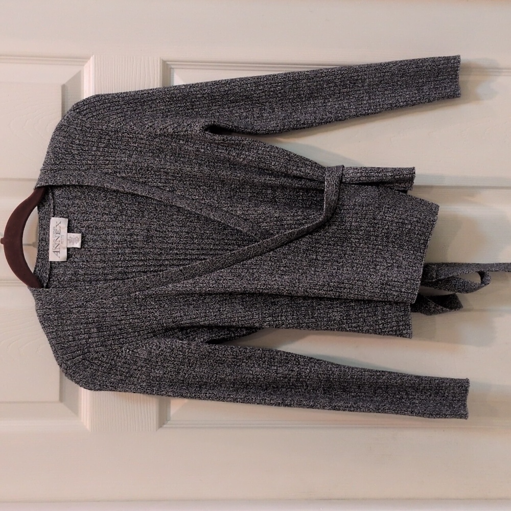Casual Corner Annex Petite Women's Gray Wrap Sweater Size Small Petite